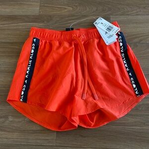 Adidas Womens Training Karlie Kloss Lined Red/Orange Shorts Active Running S NWT